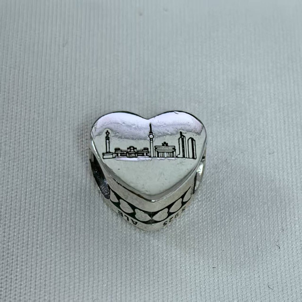 Pandora Berlin Charm Travel Pendant, S925 Silver Jewelry